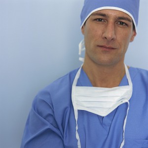 Surgeon Wearing Scrubs